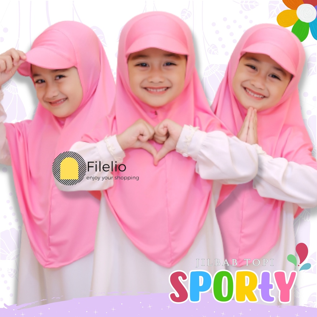 Kerudung Anak Topi TK hitz / Jilbab Anak Terbaru / Hijab Anak Murah / Fashion Anak / Kado Ultah