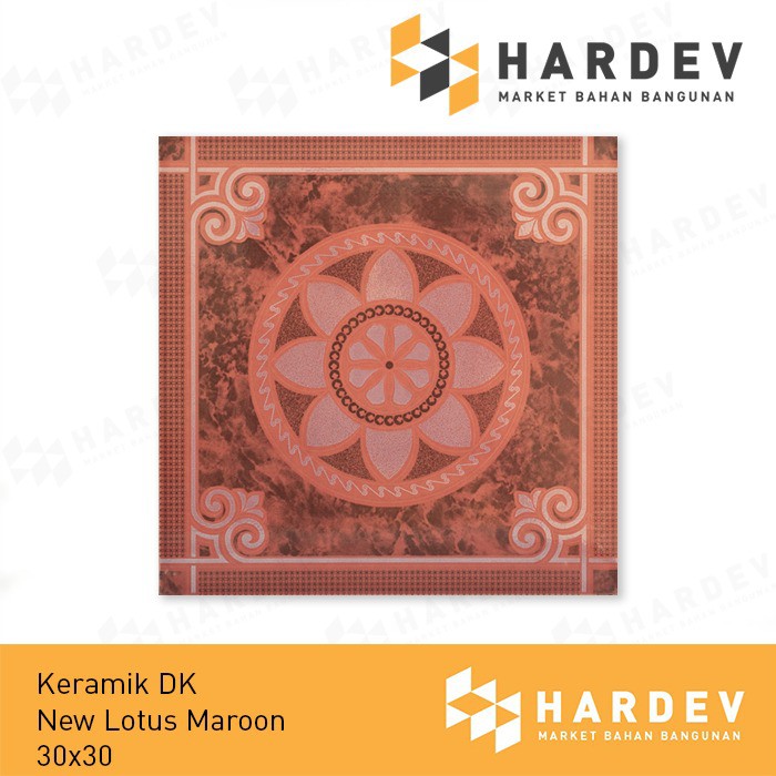 DK Ceramica NEW LOTUS MAROON 30X30 KW 1 - Keramik Lantai