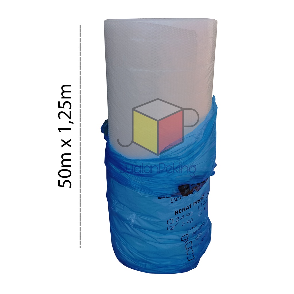 

H3T Promo Bubble wrap 50 m x 1.25 m plastik biru GMP bubble lebih bagus, tebal, pekat ORIGINAL