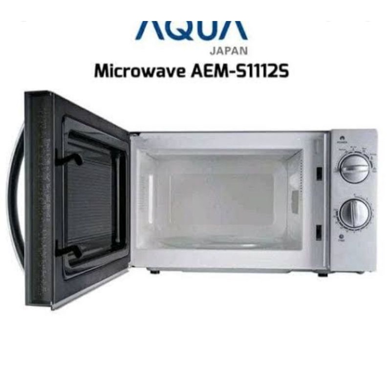 Aqua Microwave AEM-S1112S - Oven Mikro Silver 400W