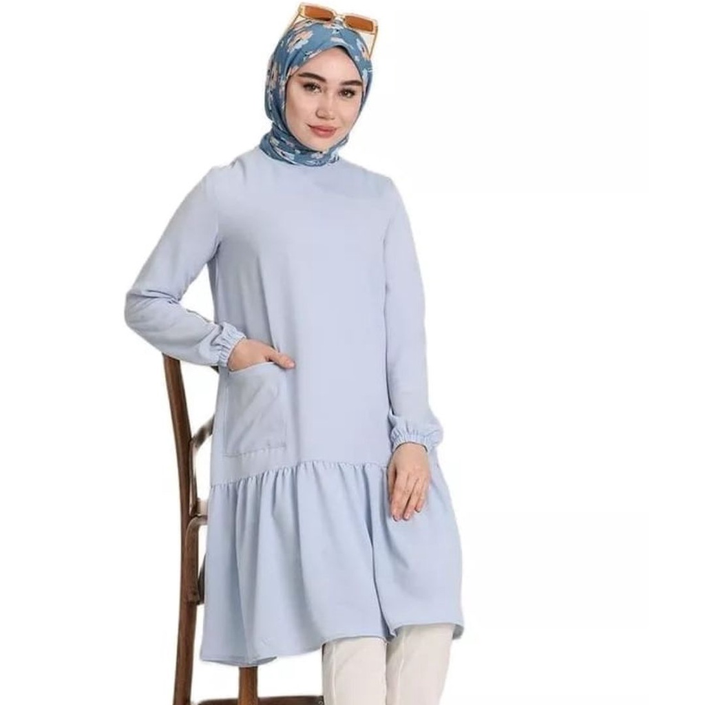 Gaby Tunik - Size S M L XL XXL 3XL 4XL/5L - Tunik Polos - Tunik Jumbo - Tunik Polos Jumbo - Tunik Wanita Jumbo