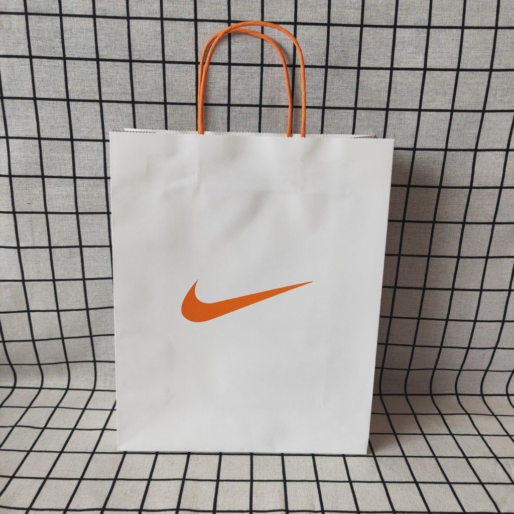 

T10 Nike Nk04 White Kraft Paper Bag New Nke Handbag Gift Bag Shopping Bag Fashion Brand Paper Bag Ha