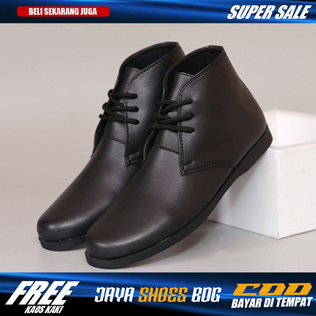 RIGA|Sepatu Formal Pria Pantofel Hitam kerja kantor Casual Trendy