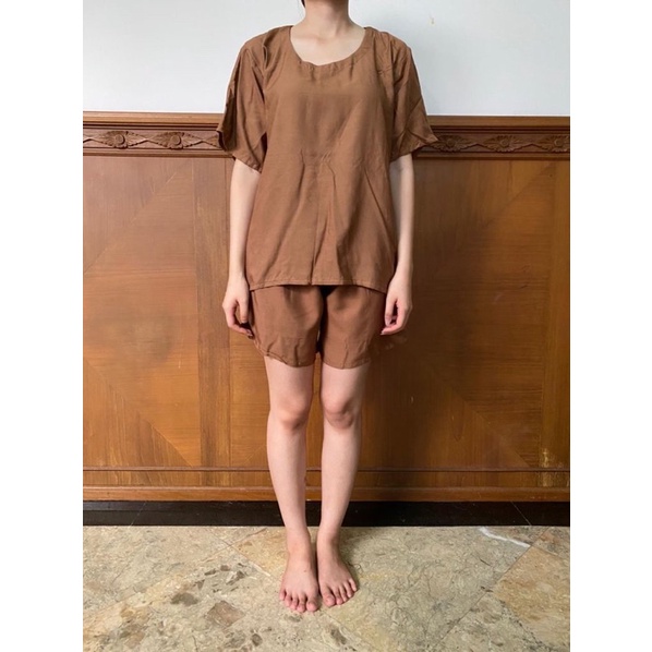 Daily Set / Pajamas Set / Piyama Set  - Tangan Pendek , Celana Pendek (SU)-Milo