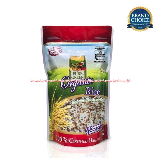 Pure Green Organik Rice 1kg Beras Kombinasi Beras Organik Mixed Rice 1 kg Puregreen Purgreen