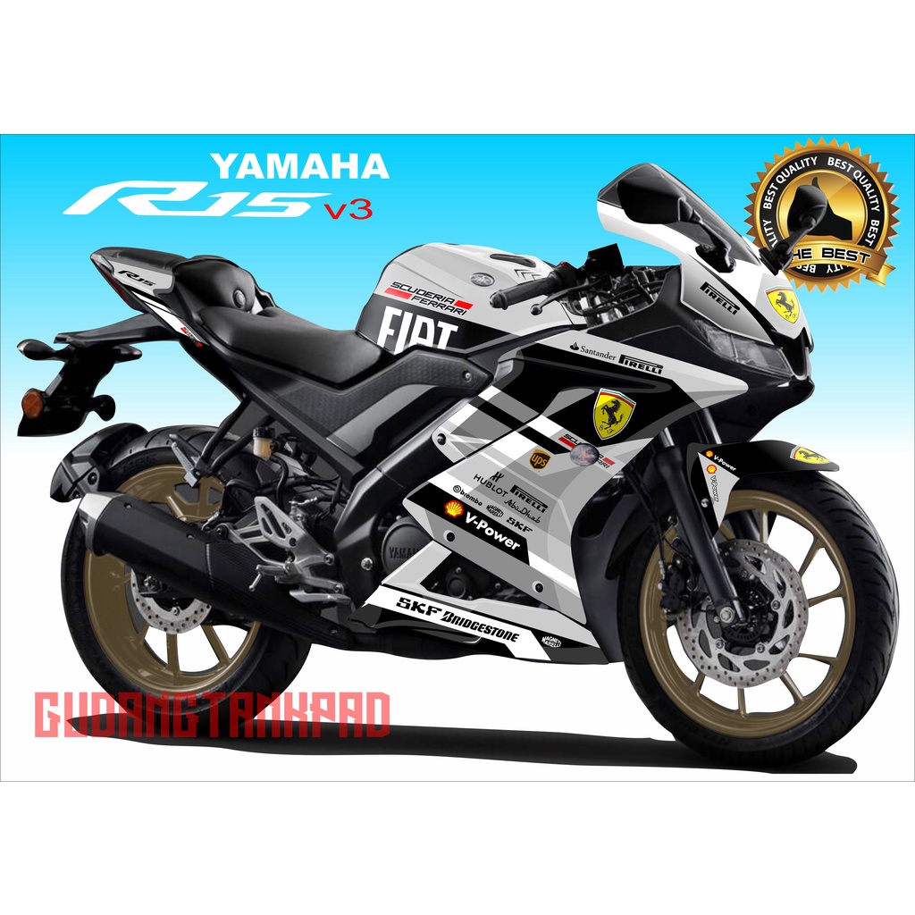 DECAL R15 V3 VARIASI FIAT STIKER FULL BODY R 15 V3