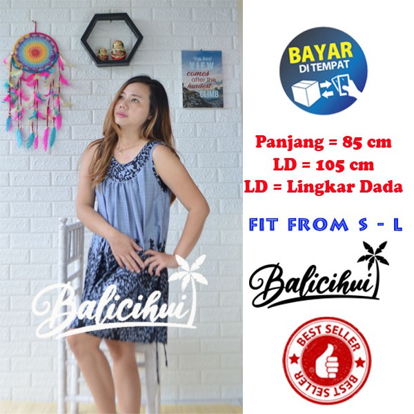 Balicihui Daster Saku Dress Wanita Baju Tidur Wanita Pakaian Santai Wanita Daster Bali Dress Bali