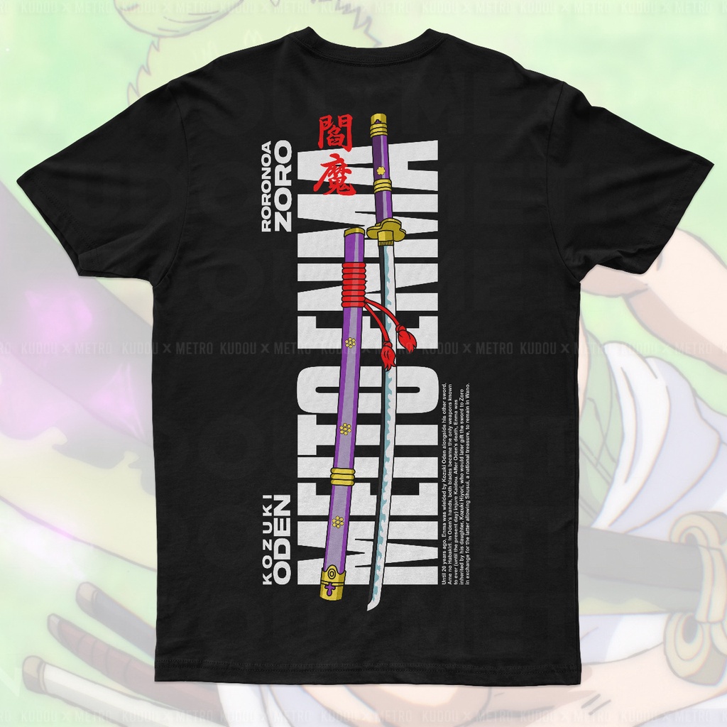 Kaos Zoro Meito Enma Anime Manga One Piece Unisex