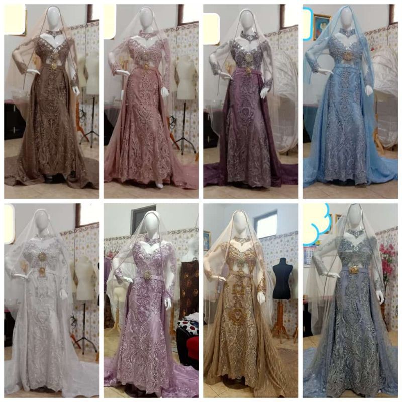 gaun pengantin slim duyung