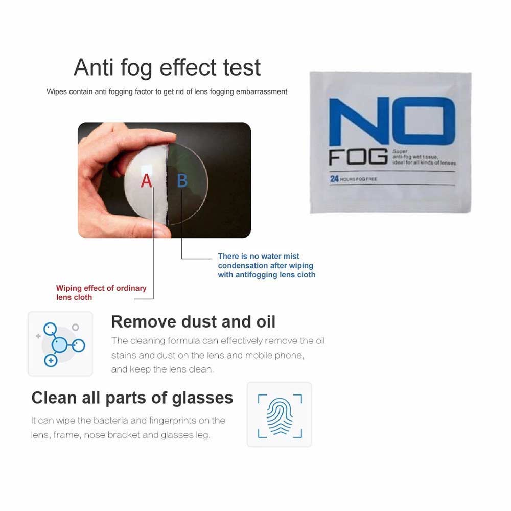 30 Pcs Tisu Anti Fog / Embun Lensa Kacamata &amp; Kamera - Fog Wipes Glasses - NOFOG1