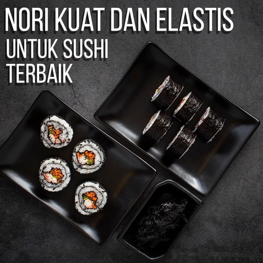 MANJUN Sushi Nori Kimbab 50 S Halal │ Nori Gimbab Import Lembar Rumput Laut