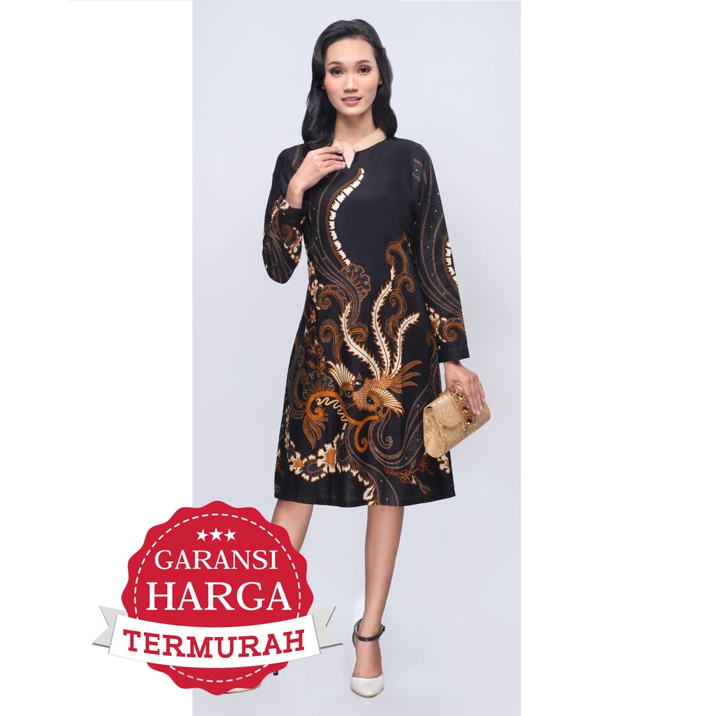 Dress Batik Wanita Tunik Baju Seragam Formal Kerja 3069