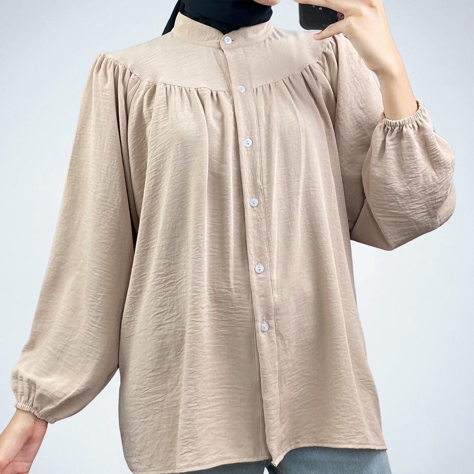 RX FASHION - RASHIFA SHIRT BLOUSE XXL KATUN TWISTCONE / RIANA KEMEJA BLOUSE OVERSIZE /  BLOUSE SURIA PREMIUM - NN