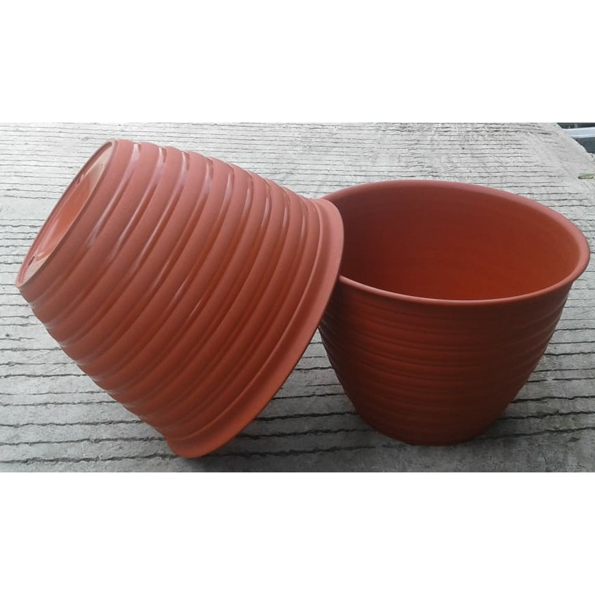 Ori Bjp Pot Tawon 27 Cm Merah Bata Tawon Pot 28 Plastik 27cm Vas Pot Bunga