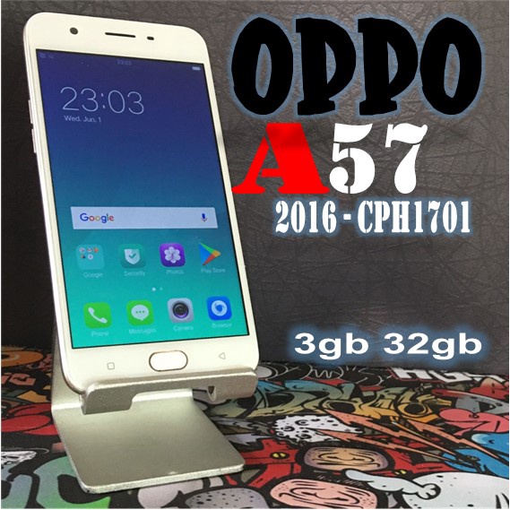 HP BEKAS OPPO A57 2016 CPH1701 32gb RAM 3 MULUS