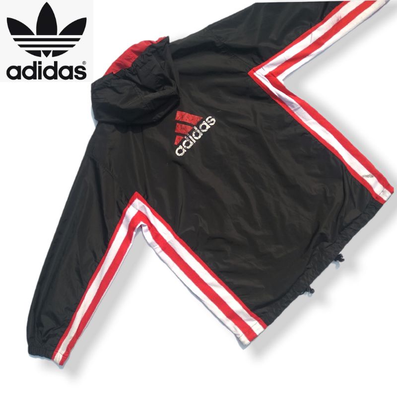 JAKET BEKAS ADIDAS VINTAGE SECOND ORIGINAL COACH JACKET ADIDAS BIG LOGO CENTER PRELOVED JACKET