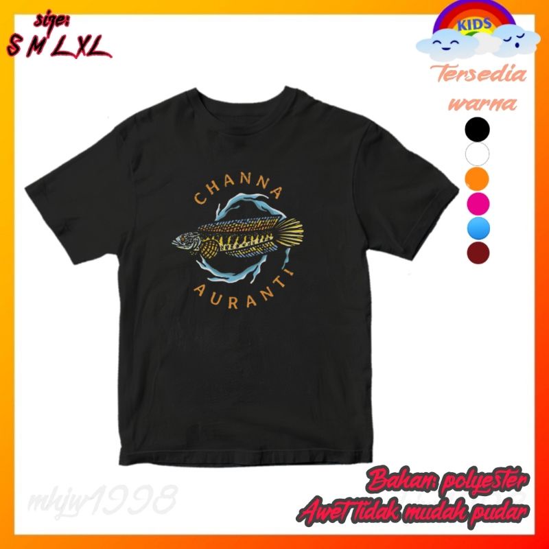 IKAN CHANNA AURANTI Baju Anak CHANNA Auranti/Baju CHANNA snakehead Anak/Kaos CHANNA snakehead fish A