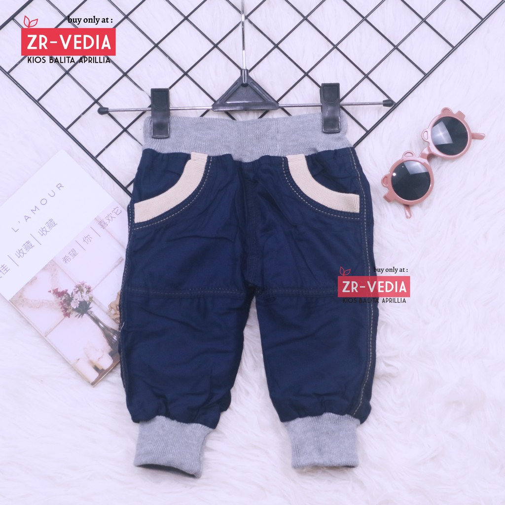 Jogger Bobo Kids uk 1-2 Tahun / Celana Anak Laki Polos Kantong Outfit Kece Joger Pants