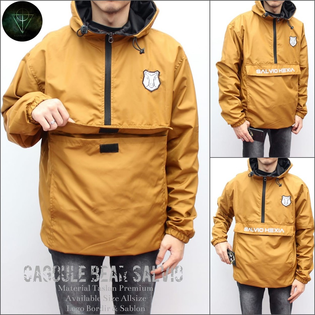 Jaket Cagoule Salvio Bear Original Mustard - Jaket Tracker Waterproof Yellow Mustard