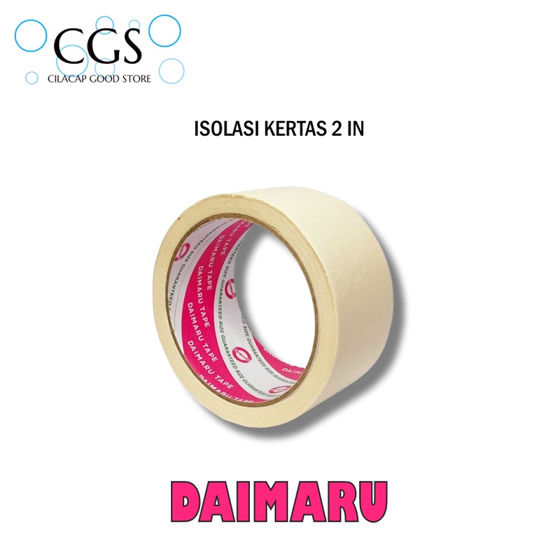 

ISOLASI KERTAS DAIMARU 2 inch - isolasi daimaru besar - masking tape daimaru - maskin tape daimaru - isolasi cat - lakban kertas