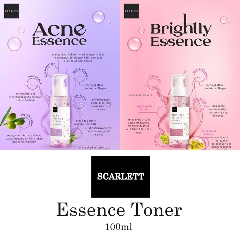 Scarlett Essence Toner Acne &amp; Brightly Toner 100ml