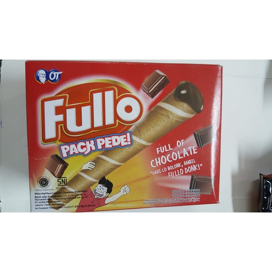 

FULLO WAFER ROLL VANILLA / CHOCOLATE per box isi 24 pcs @ 8gr VANILA./COKLAT