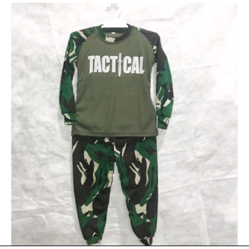 stelan kaos anak lengan panjang/kaos tactical anak