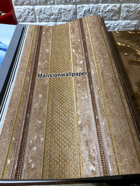 Wallpaper Dinding Murah Klasik Batik Mewah Gold