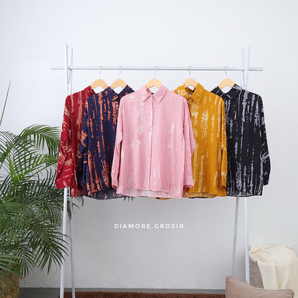 BLOOMS DAILY ONE SET / TIE DYE ONE SET RAYON / STELAN PIYAMA WANITA-4