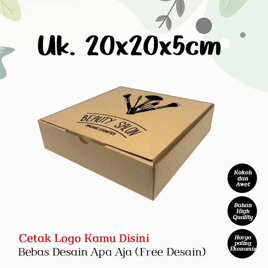 (+SABLON) Kardus Custom Uk. 20x20x5 CM / Kardus Packing Olshop Baju, Kaos / Dus Box Gift Aksesoris S