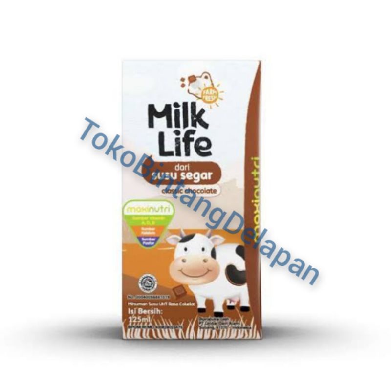 Susu Milk Life Coklat dan Stroberi  125Ml /Dus isi 40