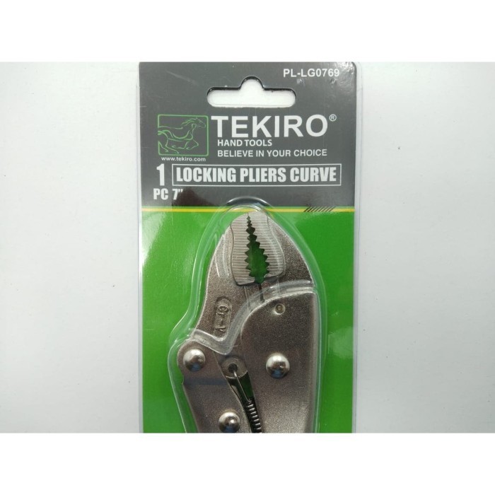 TEKIRO Tang Buaya Lurus 7 inch inci Locking Pliers Curve CRV