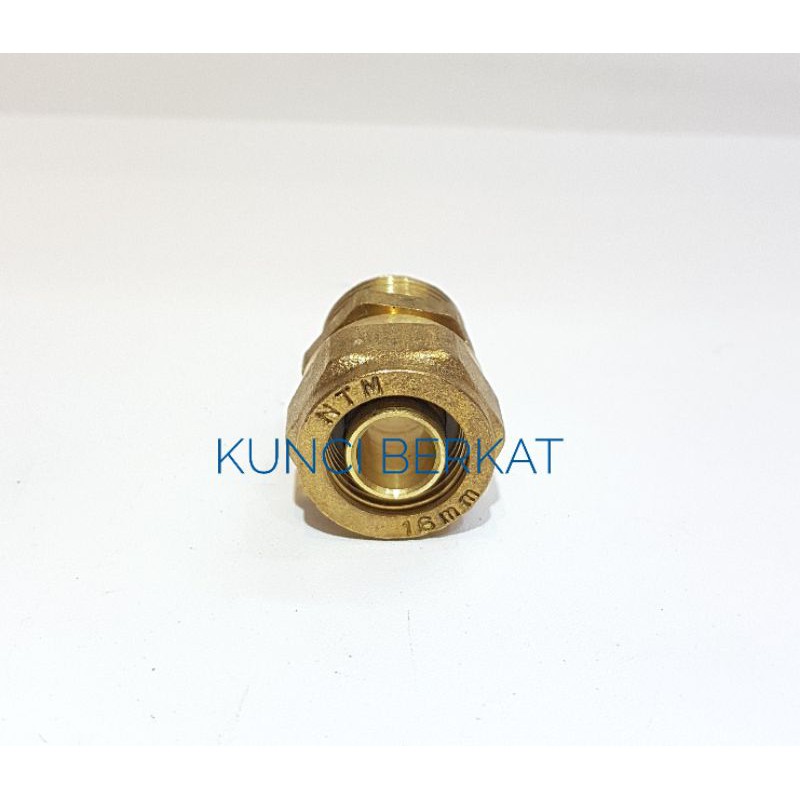 Sok sambung pipa air panas + drat luar 1/2 inci/Knie air panas + drat luar 0.5 in