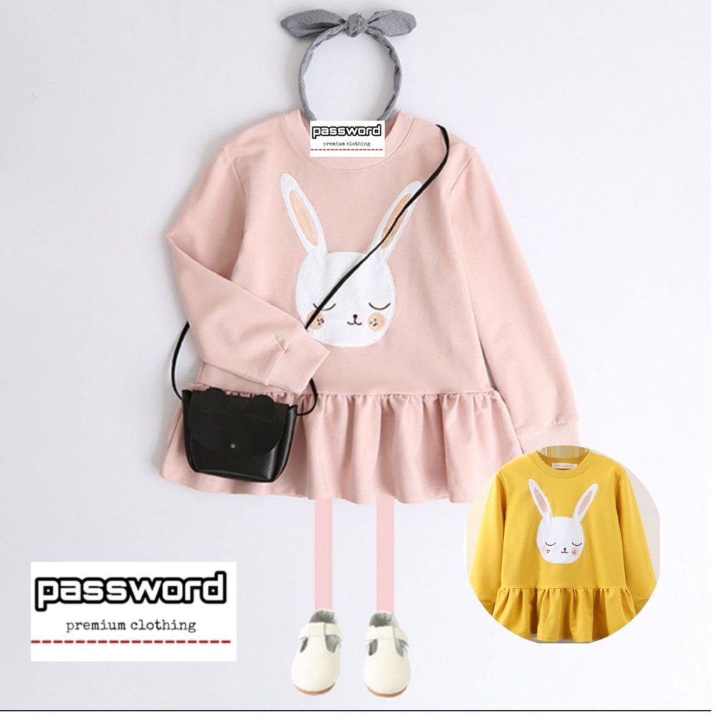 HappyOliver PASSWORD PIYAMA BUNNY FASHION Setelan piyama 1 - 7 Tahun Baju Anak BerKualitas