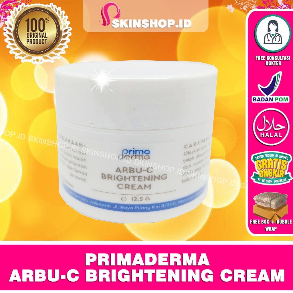 Primaderma Arbu-C Brightening Cream 12.5gr Original / Krim Pencerah BPOM Aman