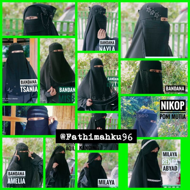 GROSIR NIQAB MURAH/NIQOB BANDANA SIFON/NIQAB CANTIK