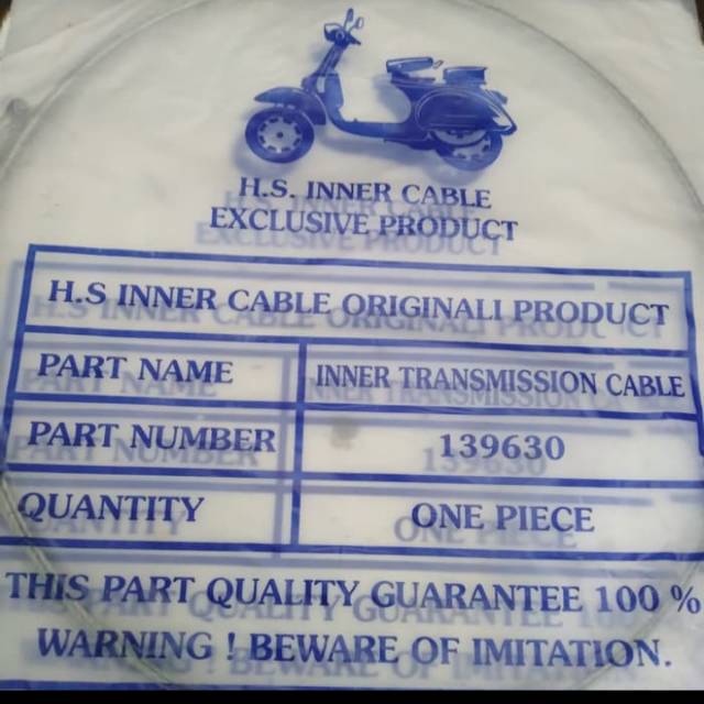 Tali seling gigi Verseneling all vespa super sprint px ps exsel