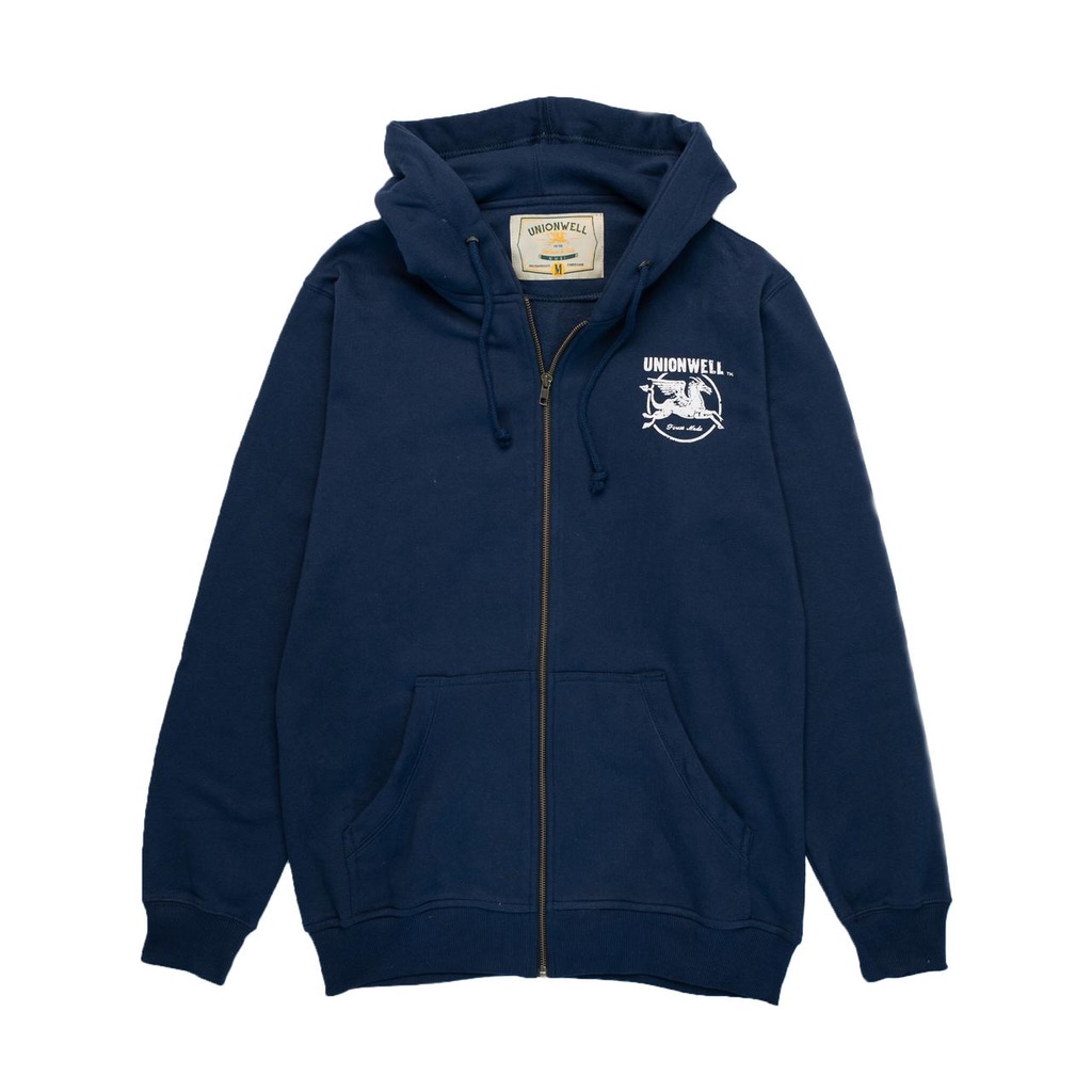 Unionwell Sweater Hoodie Roundlogo Zipper Navy