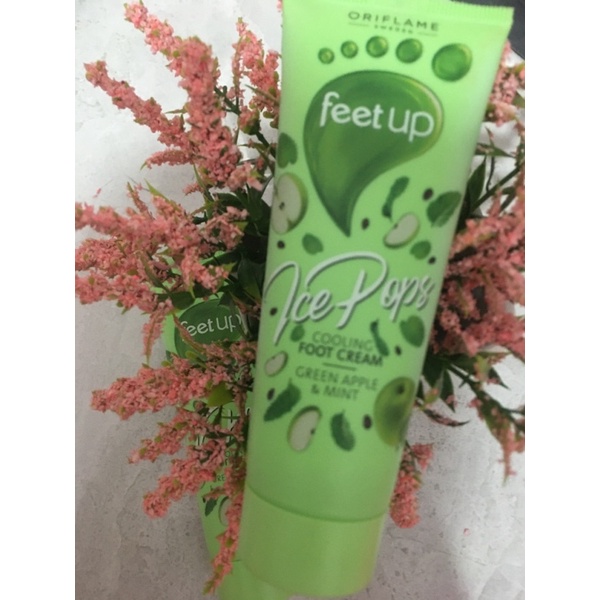 feet up Cream Kaki Ice Pops Cooling Foot Cream Green Apple & Mint