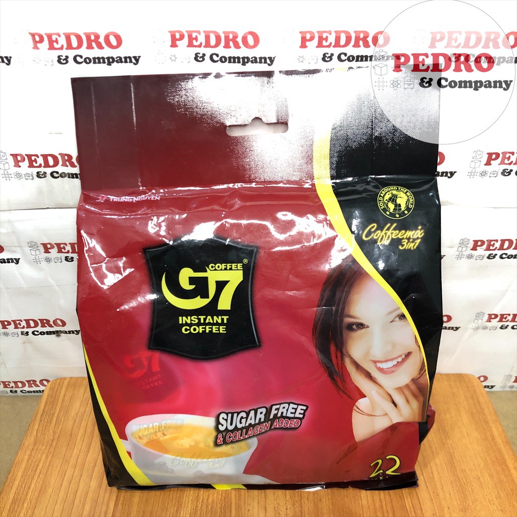 Jual G7 coffee instant coffee sugar free 352 gram (22 packets x 16 gram