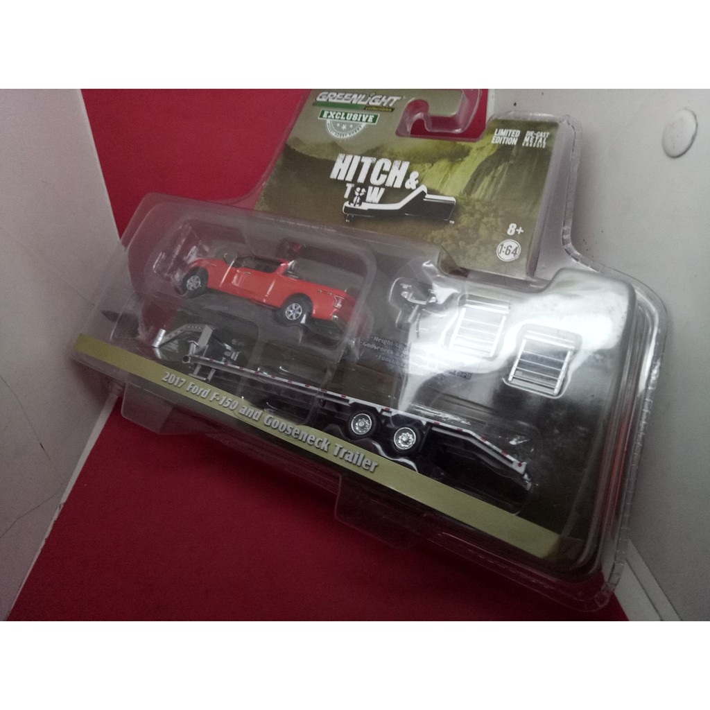 Greenlight Diecast Hobby Exclusive Hitch and Tow 2017 Ford F-150 and Gooseneck Trailer