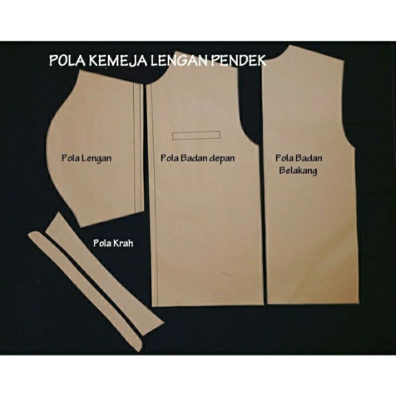 pola instand kemeja pria