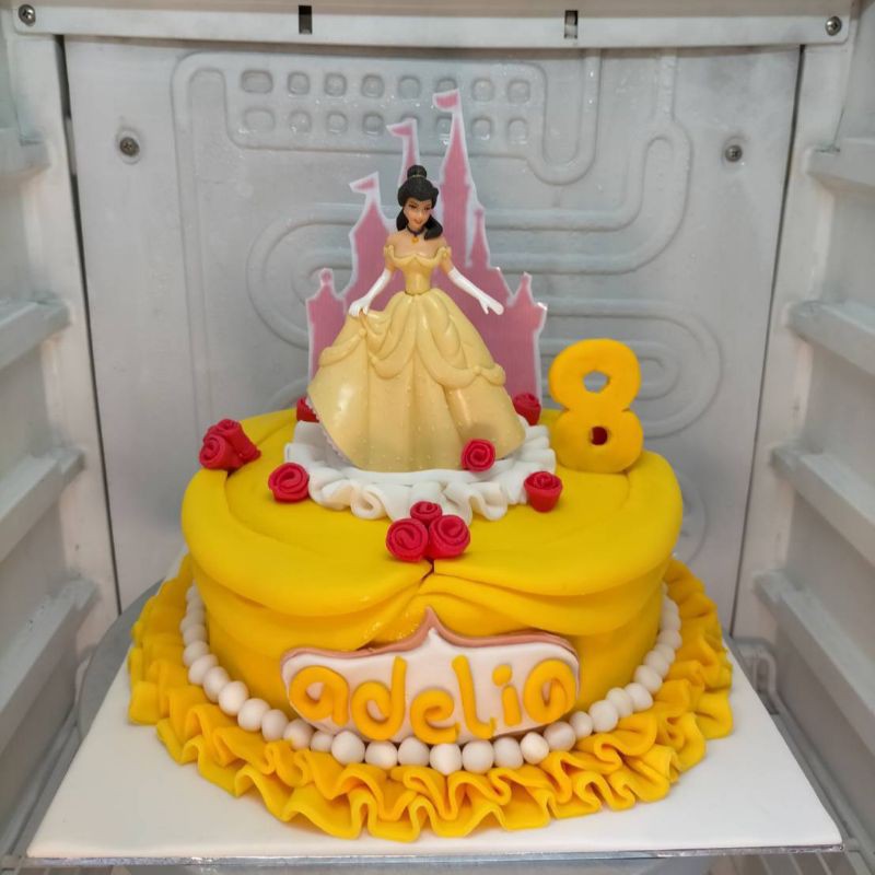 

kue ulang tahun princess belle