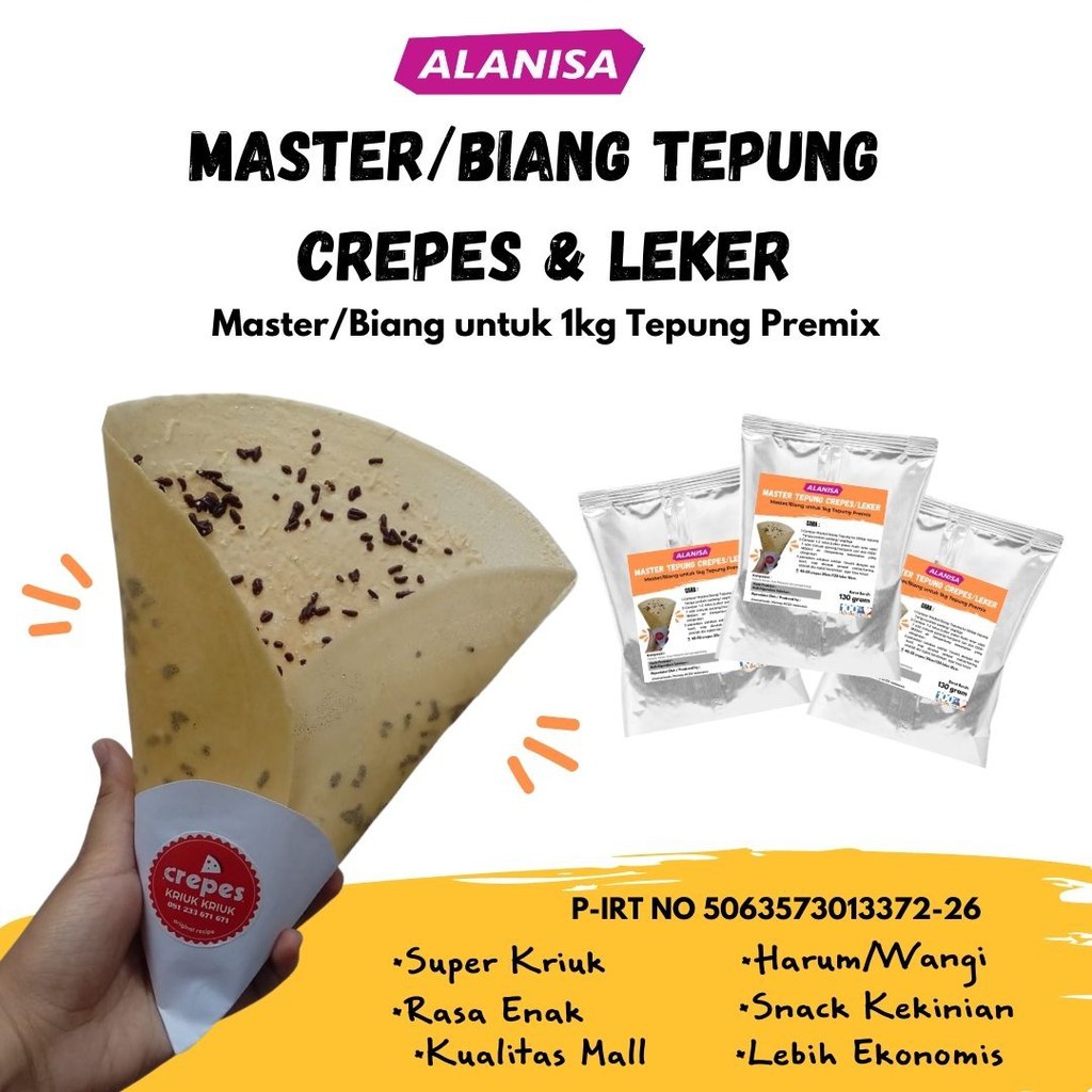 

Promo !!! Master Tepung Crepes utk campuran 1kg Tepung, pembelian min 5pc