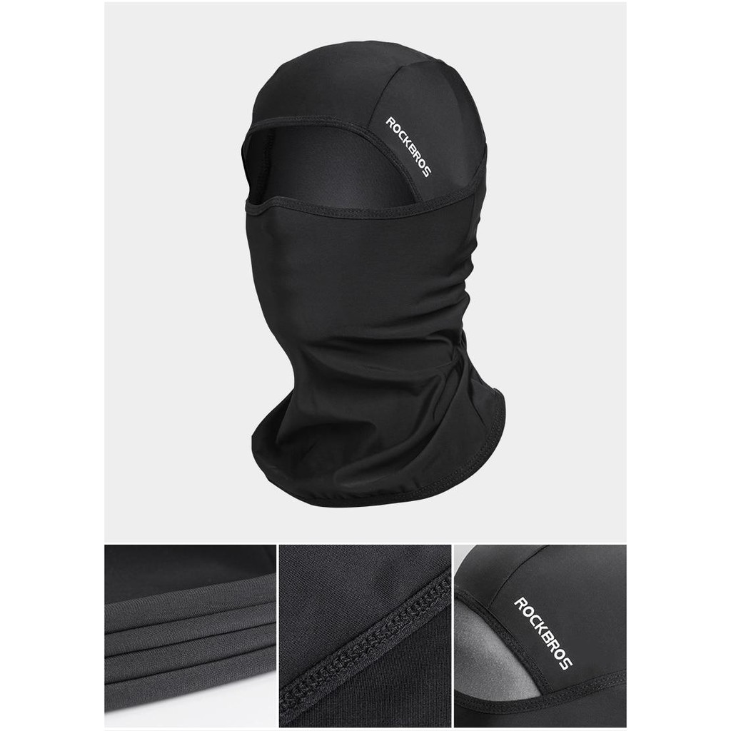 Masker Balaclava Rockbros Halus Lembut Sepeda Motor Anti UV