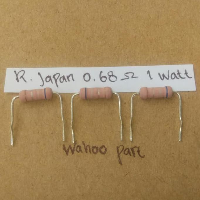 Resistor 0,68 Ohm Japan 1 Watt 5% Wahooo Juara