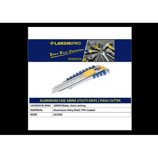 

CUTTER ALUMINIUM CASE 18MM UTILITY KNIFE LAKONI PRO