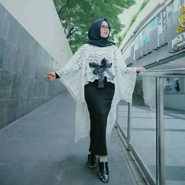 Long cape Brokat Zaraa free tali pita