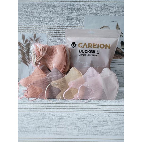 Masker Duckbill 3ply Careion Gradasi Gradation Series Embos Isi 50 50pcs Warna Colour Pastel Pouch