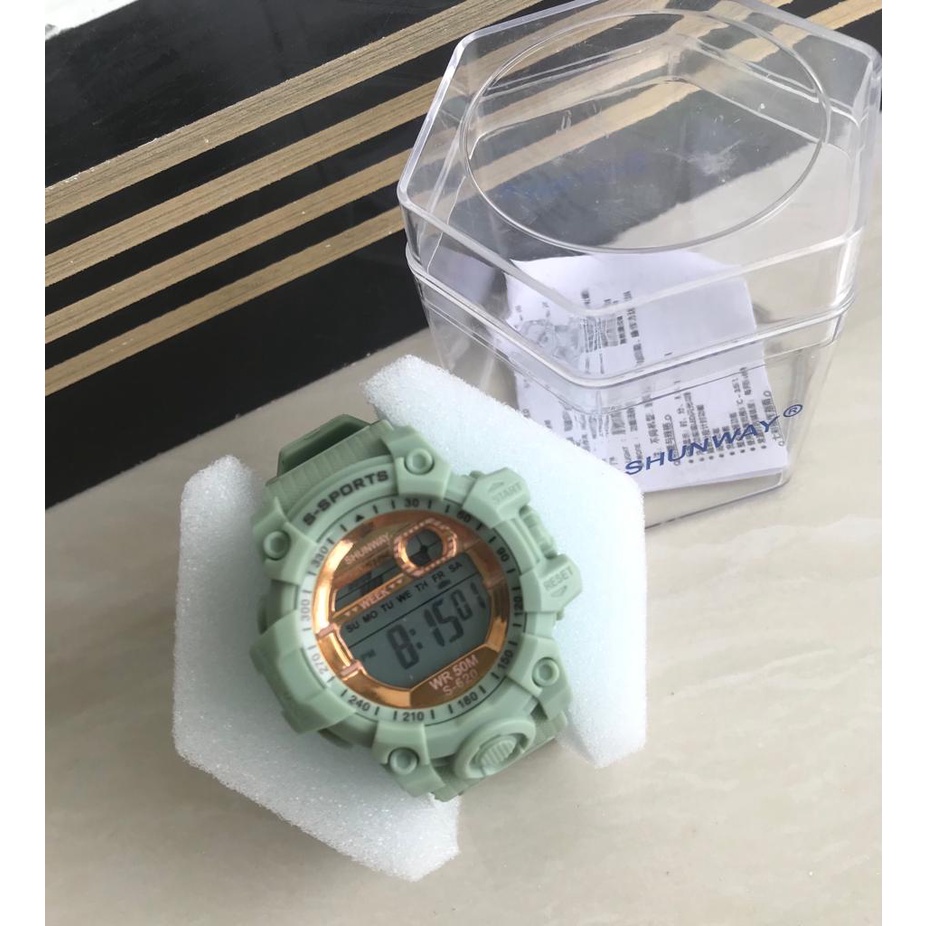 7.7 SALE JAM TANGAN SPORT SHUNWAY DIAMETER 4CM